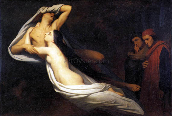  Ary Scheffer The Ghosts of Paolo and Francesca Appear to Dante and Virgil - Art Print