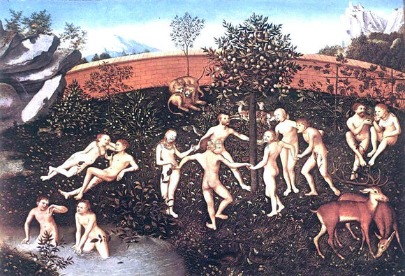  The Elder Lucas Cranach The Golden Age - Art Print