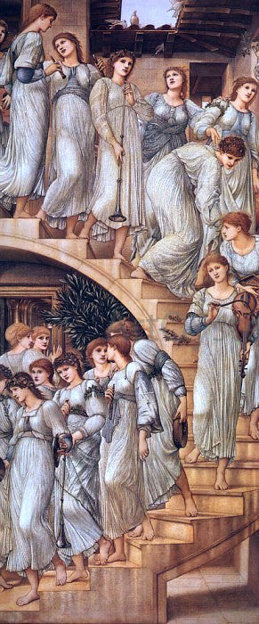  Sir Edward Burne-Jones The Golden Stairs (also known as 'The King's Wedding' or 'Music on the Stairs') - Art Print
