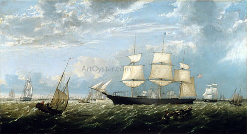  Fitz Hugh Lane The Golden State Entering New York Harbor - Art Print