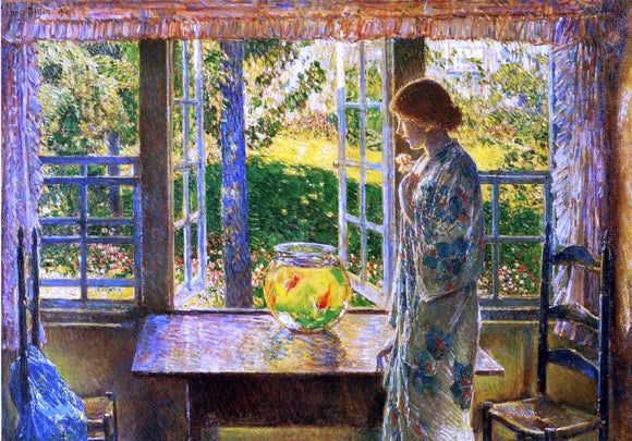  Frederick Childe Hassam A Goldfish Window - Art Print