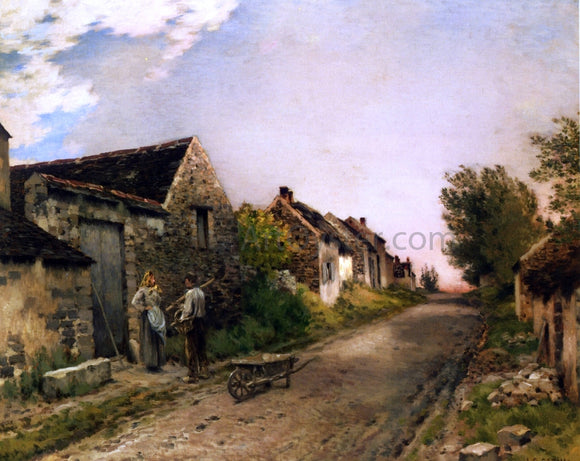  Jean-Charles Cazin The Gossips - Art Print