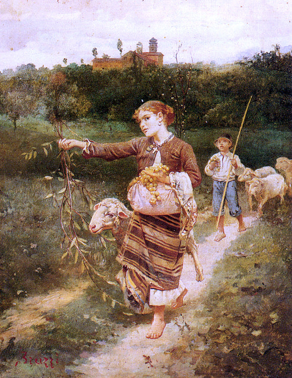  Stefano Bruzzi The Grape Pickers - Art Print