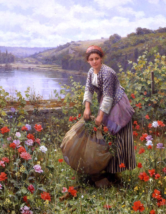  Daniel Ridgway Knight The Grass Cutter - Art Print