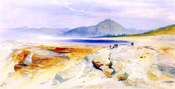  Thomas Moran The Great Hot Springs, Gardiners River - Art Print
