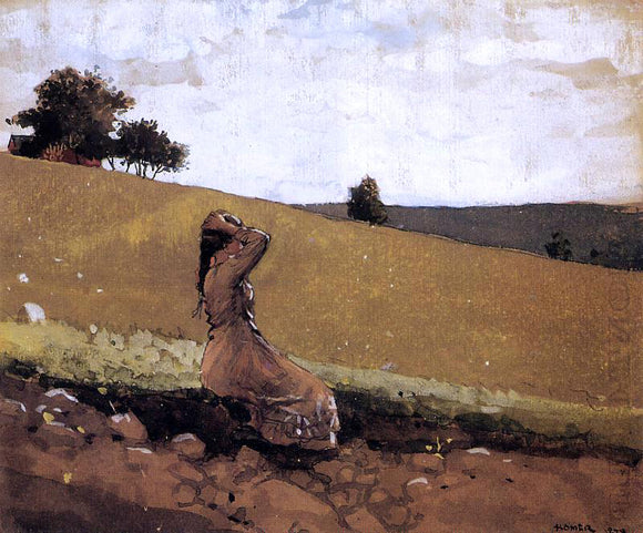  Winslow Homer The Green Hill (also known as On the Hill) - Art Print