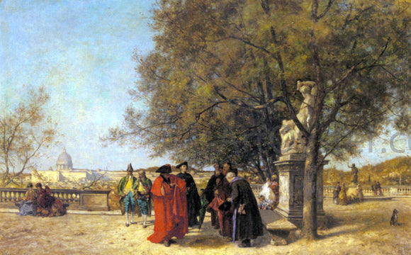  Ferdinand Heilbuth The Greeting In The Park - Art Print