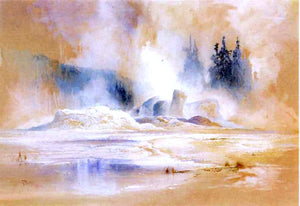  Thomas Moran The Grotto Geyser, Fire Hole Basin - Art Print
