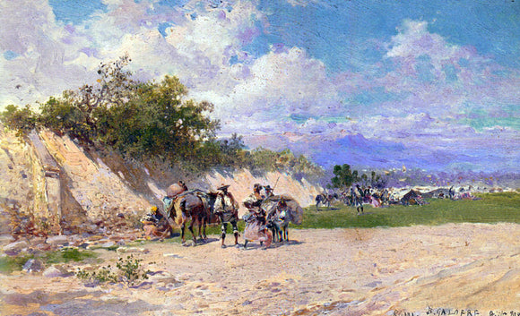  Baldomer Galofre Gimenez The Gypsy Camp - Art Print