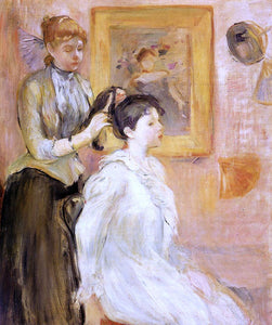  Berthe Morisot The Hairdresser - Art Print