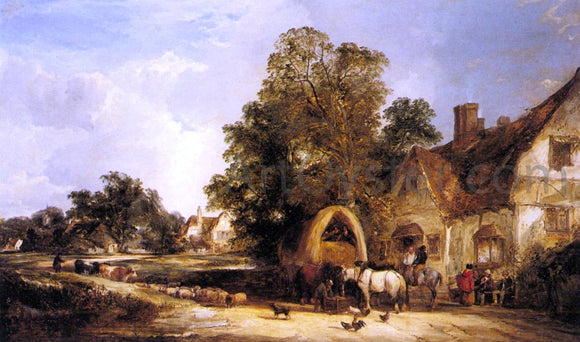  Senior William Shayer The Half Way House, Thatcham - Art Print