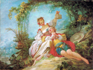  Jean-Honore Fragonard The Happy Lovers - Art Print