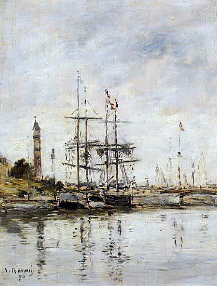  Eugene-Louis Boudin The Harbor at Deauville - Art Print