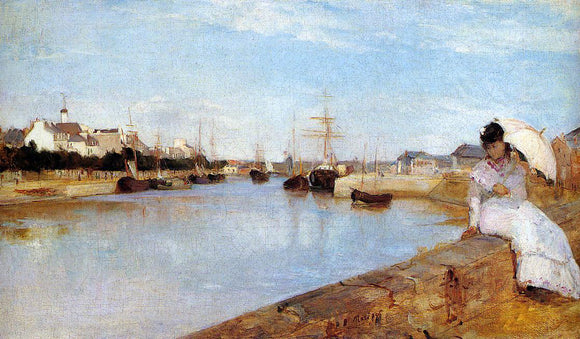  Berthe Morisot The Harbor at Lorient - Art Print