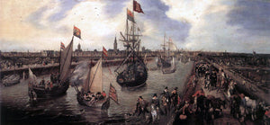  Adriaen Pietersz Van de Venne The Harbour of Middelburg - Art Print