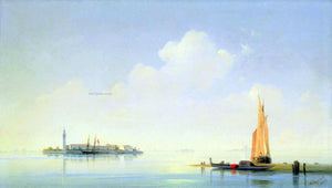  Ivan Constantinovich Aivazovsky The harbour of Venice, the Island of San-Georgio - Art Print