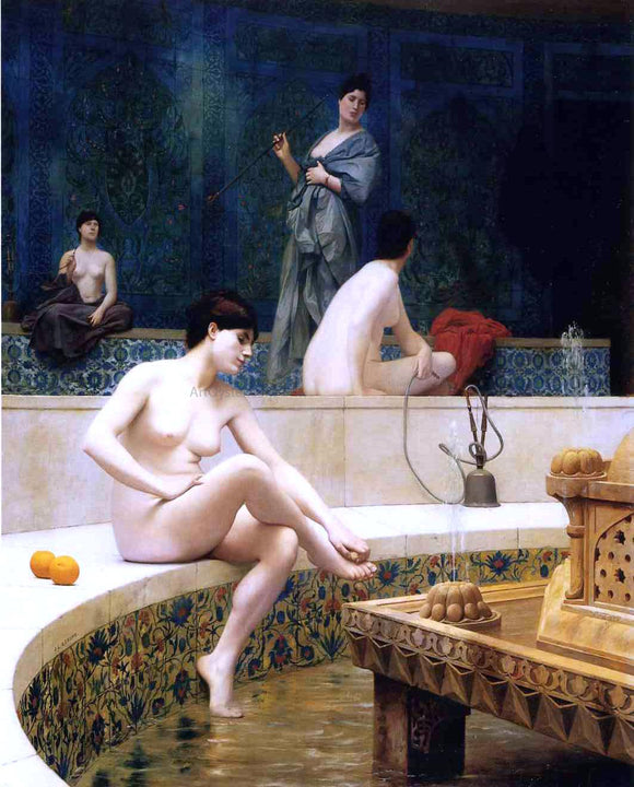  Jean-Leon Gerome Harem Bathing - Art Print