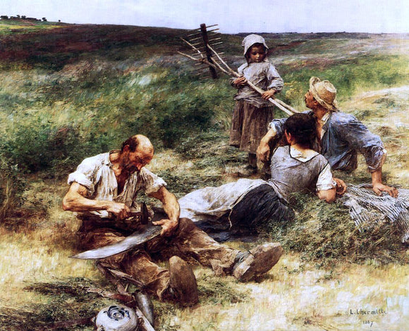  Leon Augustin L'hermitte) The Haymakers - Art Print