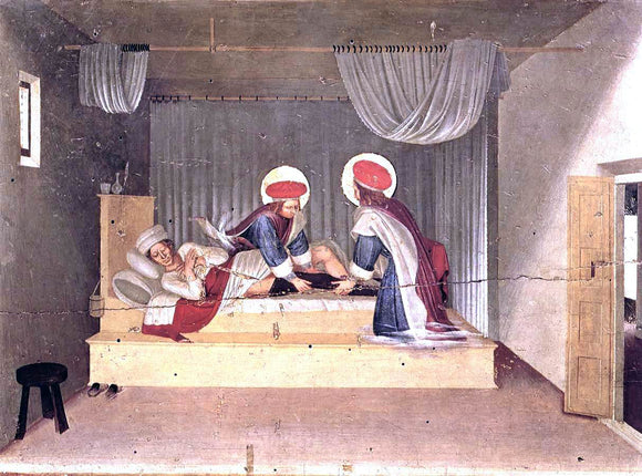  Fra Angelico The Healing of Justinian by Saint Cosmas and Saint Damian (San Marco Altarpiece) - Art Print