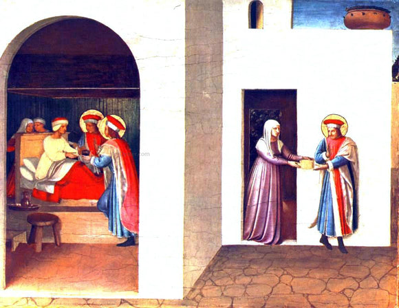  Fra Angelico The Healing of Palladia by Saint Cosmas and Saint Damian (San Marco Altarpiece) - Art Print