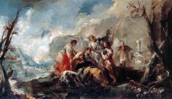  Giovanni Antonio Guardi The Healing of Tobias's Father - Art Print