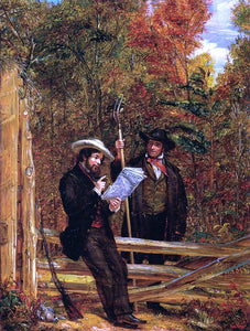  William Sidney Mount The "Herald" in the Country (also known as "Politics of 1852" or "Who Let Down the Bars?") - Art Print