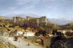  Samuel Colman The Hill of the Alhambra, Granada - Art Print