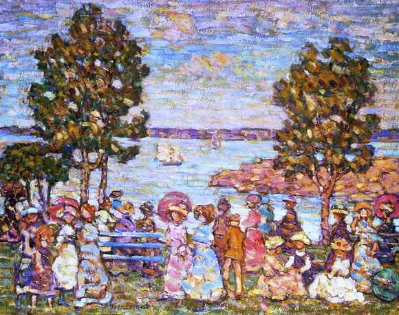  Maurice Prendergast The Holiday (also known as Figures by the Sea or Promenade by the Sea) - Art Print