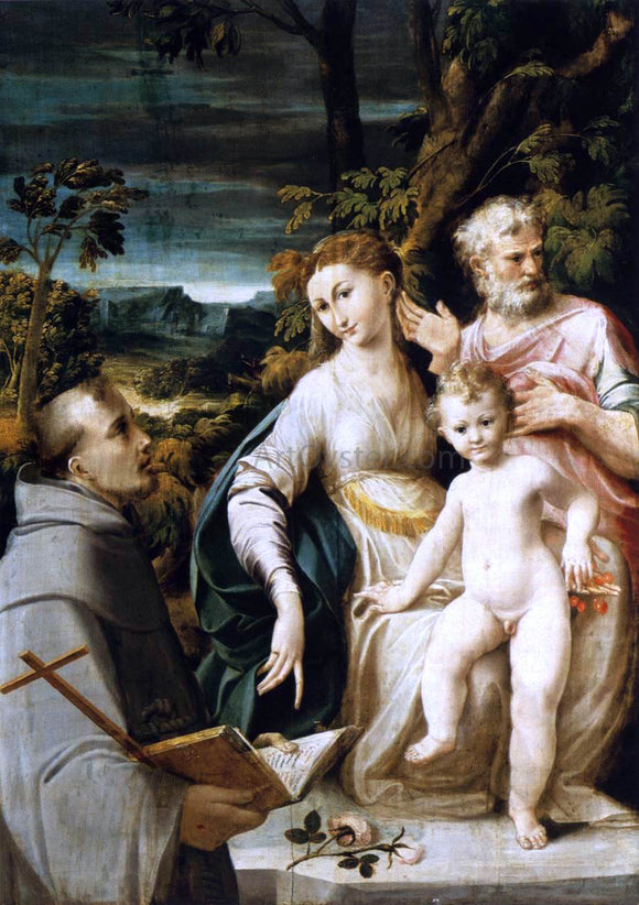  Girolamo Mazzola Bedoli The Holy Family - Art Print