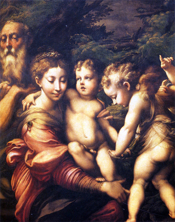  Girolamo Mazzola (Parmigianino) The Holy Family - Art Print