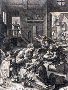  I Jan Sadeler The Holy Family in Egypt - Art Print