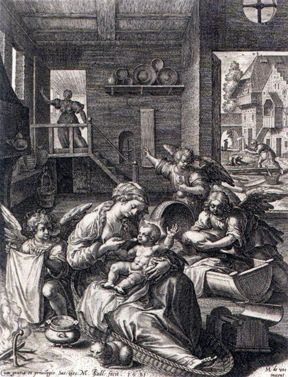  I Jan Sadeler The Holy Family in Egypt - Art Print