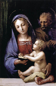  Giovan Francesco Penni The Holy Family of the Book - Art Print