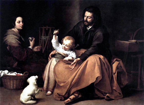  Bartolome Esteban Murillo The Holy Family with a Bird - Art Print