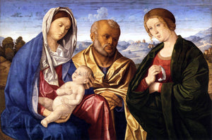  Vincenzo Catena The Holy Family with a Female Saint - Art Print
