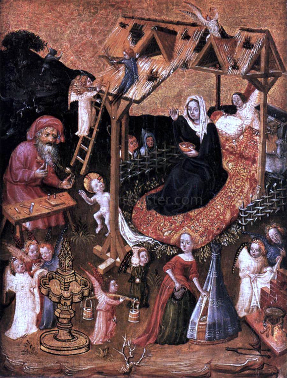  Unknown (2) Masters The Holy Family with Angels - Art Print