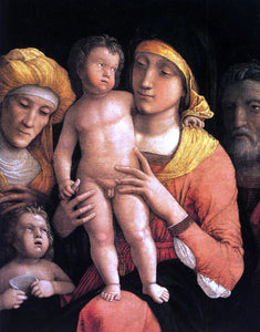  Andrea Mantegna The Holy Family with Saint Elizabeth and the Infant John the Baptist - Art Print
