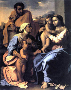  Nicolas Poussin The Holy Family with St Elizabeth and John the Baptist - Art Print