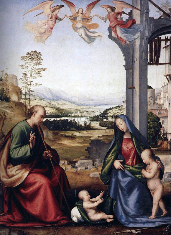  Fra Bartolomeo The Holy Family with St John the Baptist - Art Print