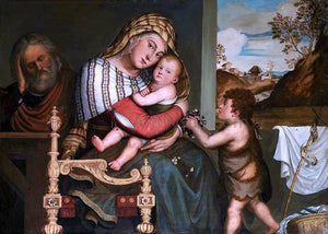  Niccolo Frangipane The Holy Family with the Infant St John the Baptist - Art Print