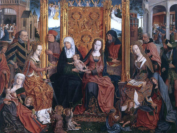  Painters (2) Masters The Holy Kinship Altarpiece (central panel) - Art Print