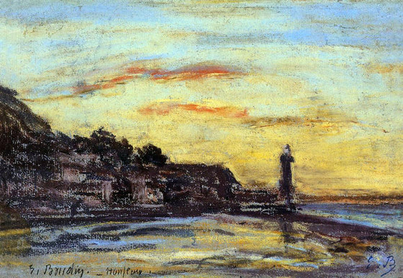  Eugene-Louis Boudin The Honfleur Lighthouse - Art Print