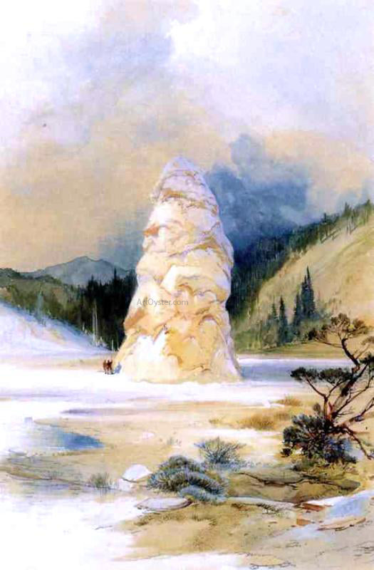  Thomas Moran The Hot Springs of Gardiners River, Extinct Geyser Crater - Art Print