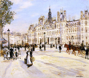  Jean-Francois Raffaelli The Hotel de Ville de Paris - Art Print