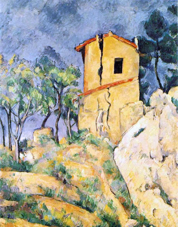  Paul Cezanne The House with Cracked Walls - Art Print