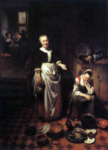  Nicolaes Maes The Idle Servant - Art Print