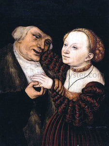  The Younger Lucas Cranach The Ill Matched Lovers - Art Print