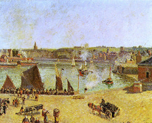  Camille Pissarro The Inner Harbor, Dieppe - Art Print