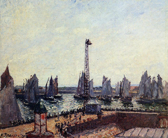  Camille Pissarro The Inner Port and Pilots Jetty, Le Havre - Art Print
