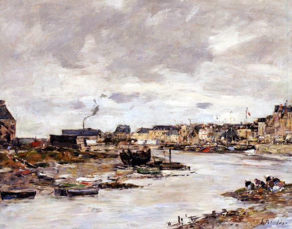  Eugene-Louis Boudin The Inner Port of Trouville at Low Tide - Art Print